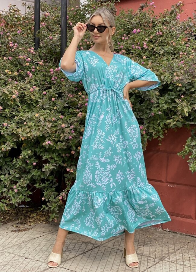 Floral maxi φόρεμα αέρινο - Βεραμάν
