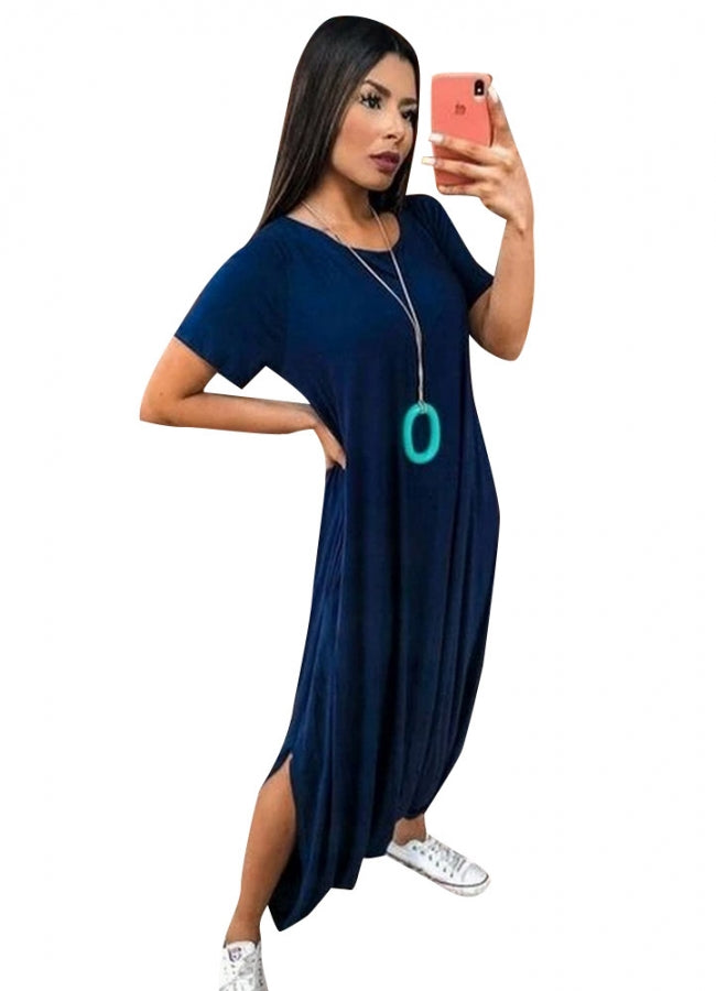 ολόσωμη φόρμα κοντομάνικη - Μπλε σκούρο